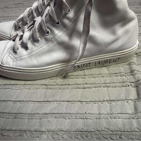 Saint Laurent Malibu Mid-Top Sneakers-leather - Picture 6 of 6
